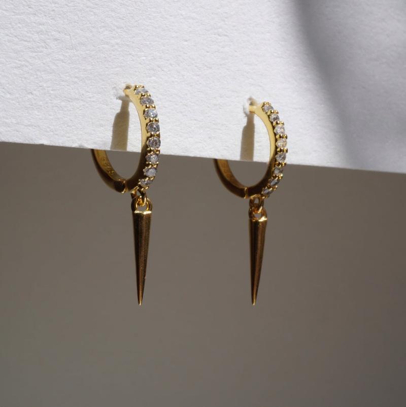 14K Dagger Hoop INAGIO