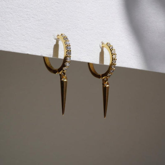 14K Dagger Hoops Set INAGIO