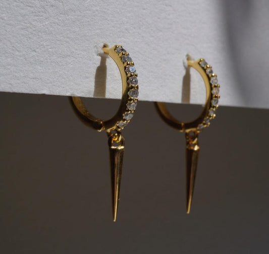 14K Dagger Hoops Set INAGIO