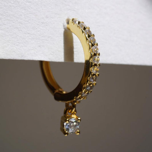 14K Diamond Hoop INAGIO