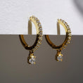 Load image into Gallery viewer, 14K Diamond Hoops Set INAGIO
