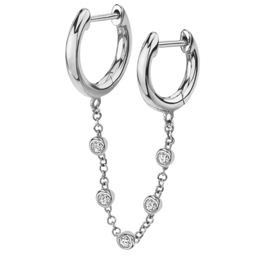 INAGIO 925 sterling silver double hoop