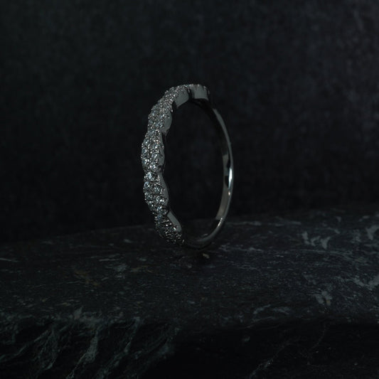 Diamond Twist Ring INAGIO silver rings