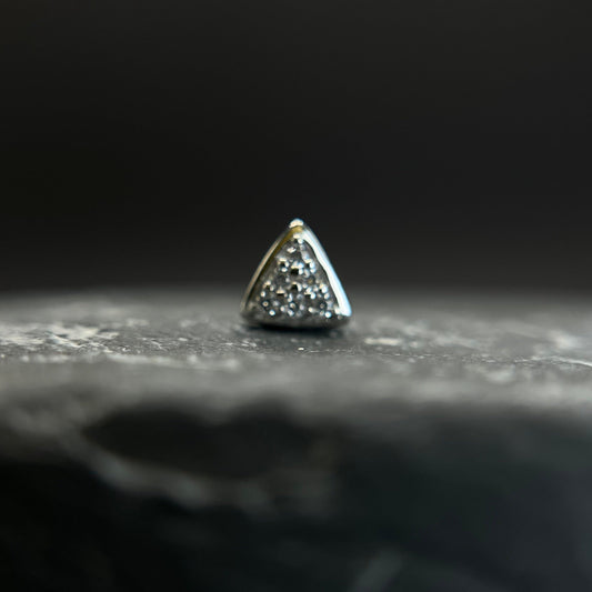 Mini Triangle Barbell Silver Piercing Inagio